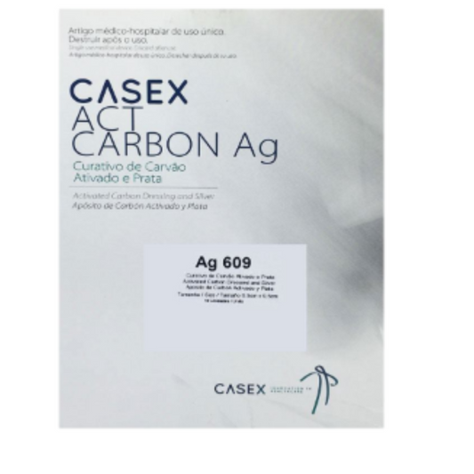ACT CARBON AG CURATIVO CARVÃO ATIVADO COM PRATA CASEX 10CM X 19,5CM