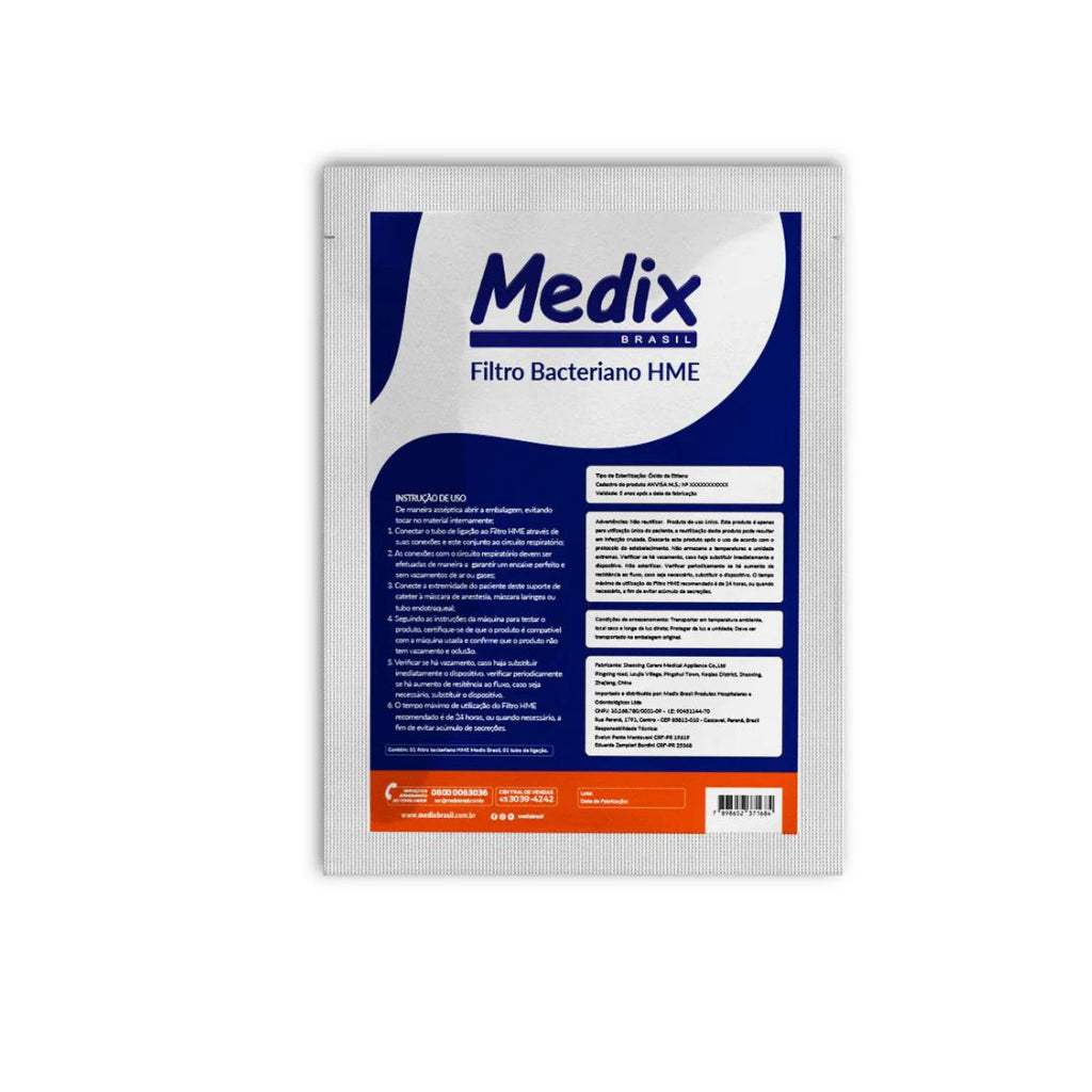 FILTRO BACTERIANO RESPIRATÓRIO HMEF ADULTO UN MEDIX